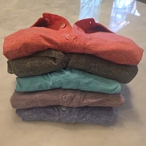 Lot Of 5 Johnston & Murphy Polo Performance Shirts- LIKE NEW